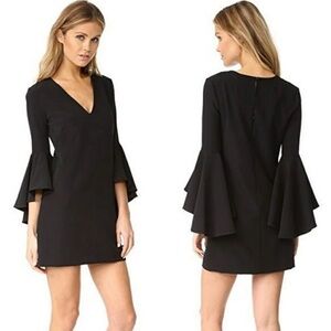 Milly Nicole Italian Cady Flutter Sleeve Dress